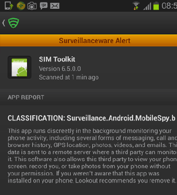 mobile spy screenshot