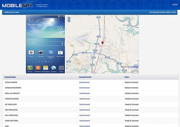mobile spy screenshot